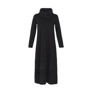 Women's Long Black Knit Dress Size XXL Cowl Neck Knit Ever Sassy NEW